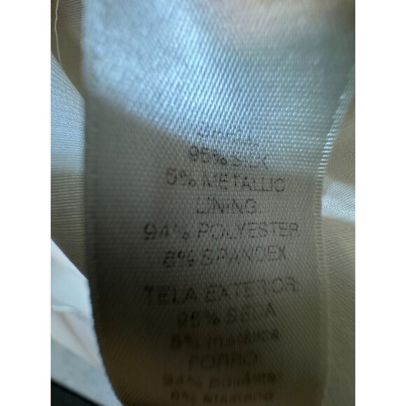 White House Black Market Women's Silk Halter Neck Blouse Size 6 Cream Sleeveless - Picture 4 of 10